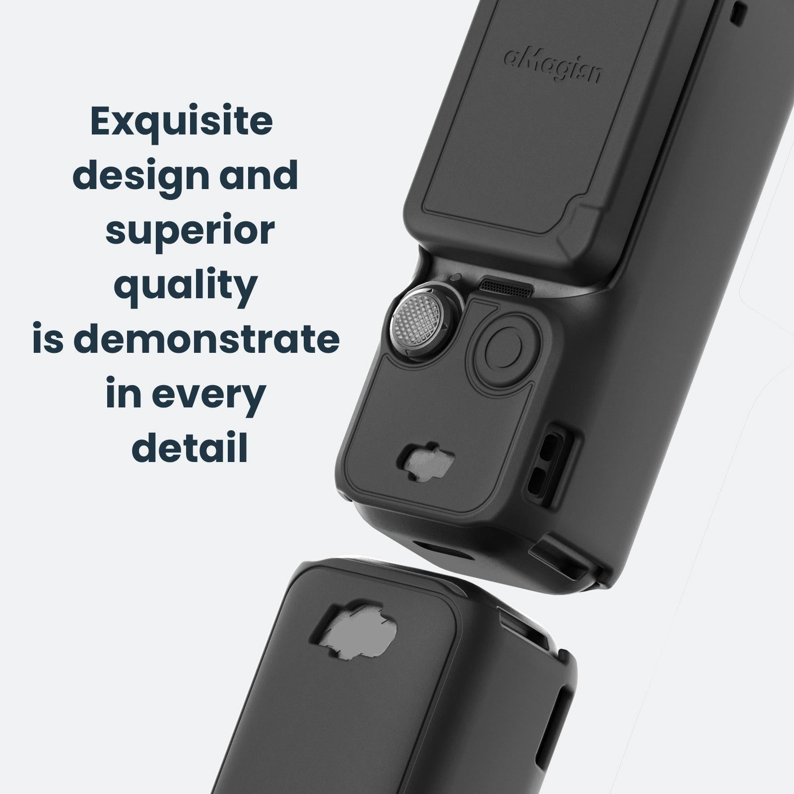 V562-6075554060DBT-202508280530-14 5-in-1 Silicone Case for Dji Pocket 3 Camera Accessories - 7 In 1 Gray - Image 15