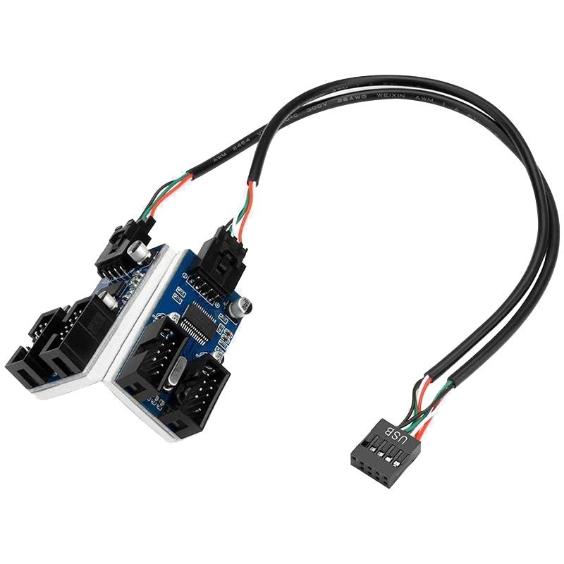 V562-6312CP-202508280646-01 9-Pin Usb2.0 Hub Adapter 4-Way Splitter - Image 2