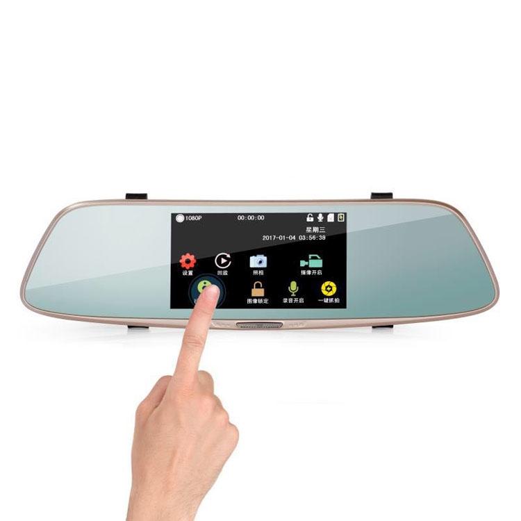 V562-6539SMC-202508271246-01 720p Dual Channel Car Black Box with 5 Ips Touch Screen Rear View Mirror - Image 2