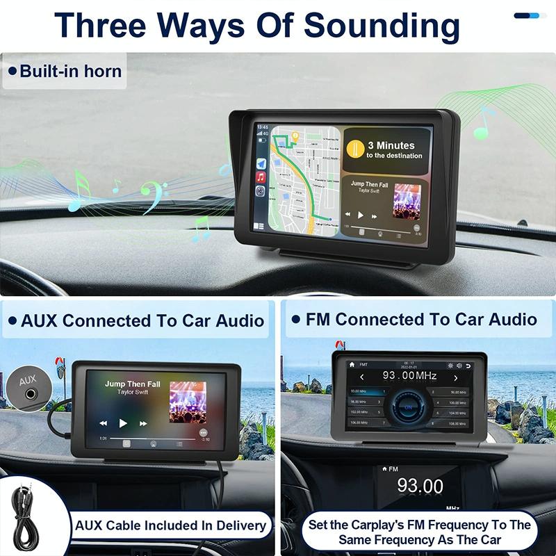V562-7192RAC-202508271141-03 7 Touch Display Car Navigator with Wireless Carplay Bluetooth and Reversing Image - Portable and Smart - Image 4