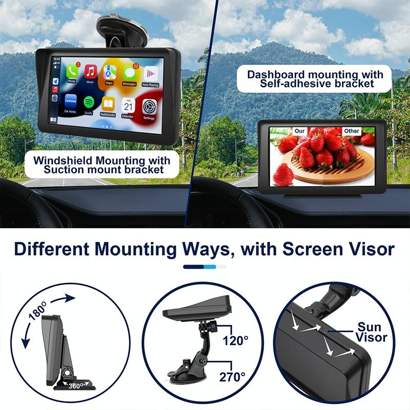 V562-7192RAC-202508271141-04 7 Touch Display Car Navigator with Wireless Carplay Bluetooth and Reversing Image - Portable and Smart - Image 5