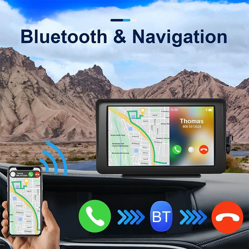 V562-7192RAC-202508271141-06 7 Touch Display Car Navigator with Wireless Carplay Bluetooth and Reversing Image - Portable and Smart - Image 7