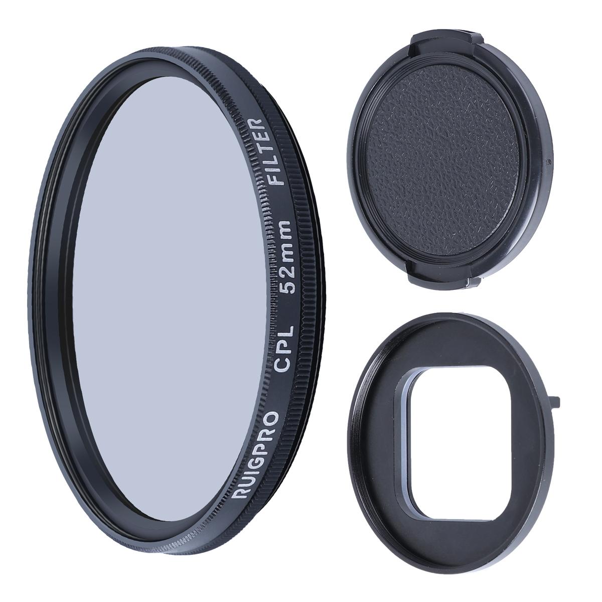 V562-7411ACD-202508272036-01 52mm Cpl Lens Filter with Adapter Ring and Cap for Gopro Hero10 / 9 - Image 2