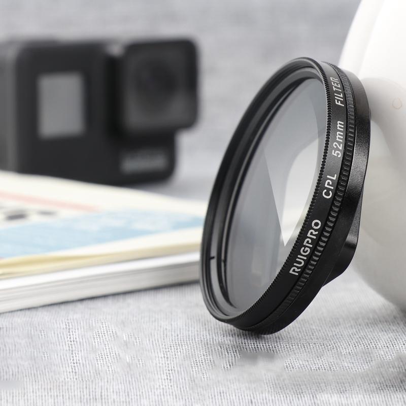 V562-8580ACD-202508272003-02 52mm Professional Filter Set for Gopro Hero 7 / 6 / 5 with Adapter and Lens Cap - Image 3