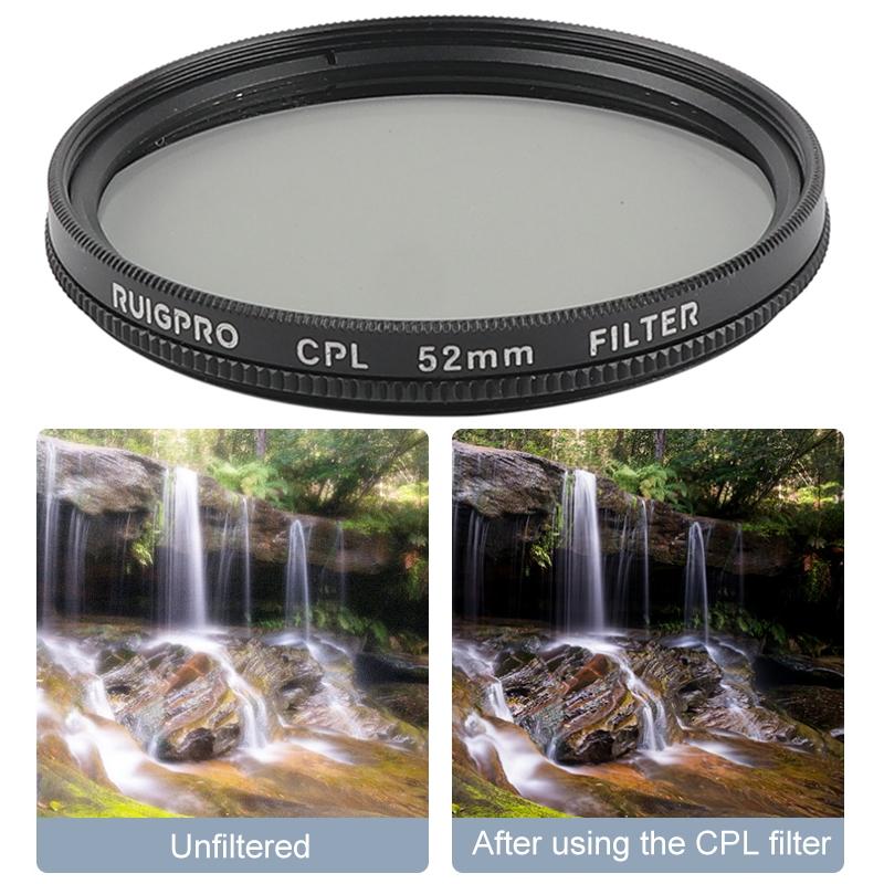 V562-8580ACD-202508272003-09 52mm Professional Filter Set for Gopro Hero 7 / 6 / 5 with Adapter and Lens Cap - Image 10