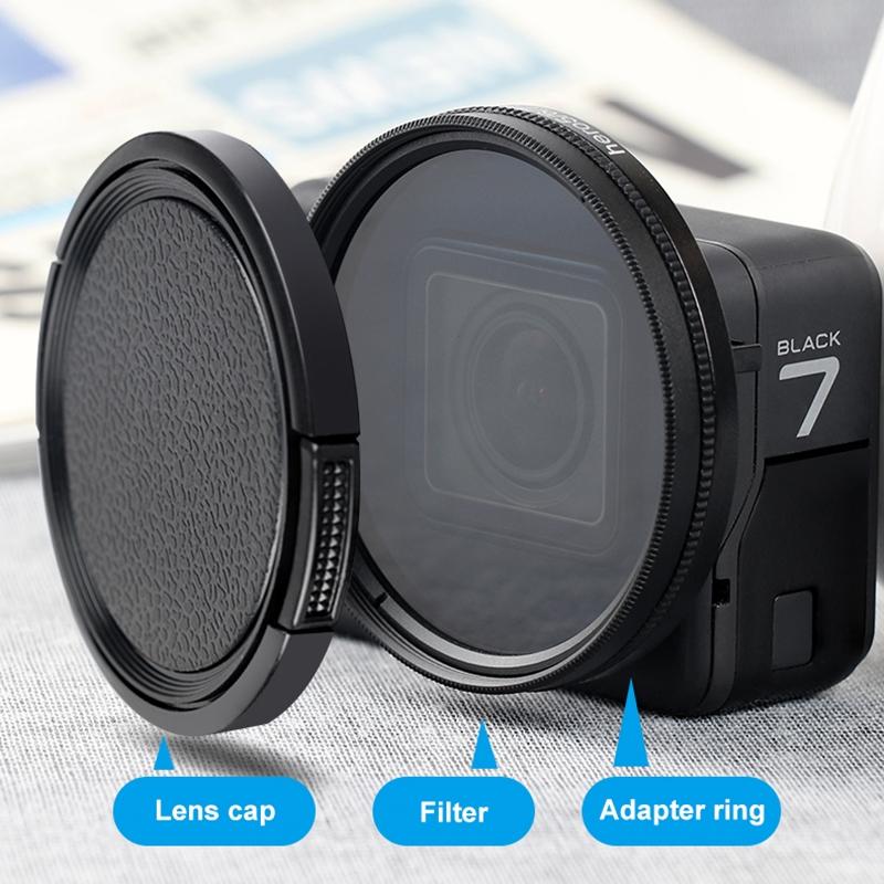 V562-8580ACD-202508272003-12 52mm Professional Filter Set for Gopro Hero 7 / 6 / 5 with Adapter and Lens Cap - Image 13