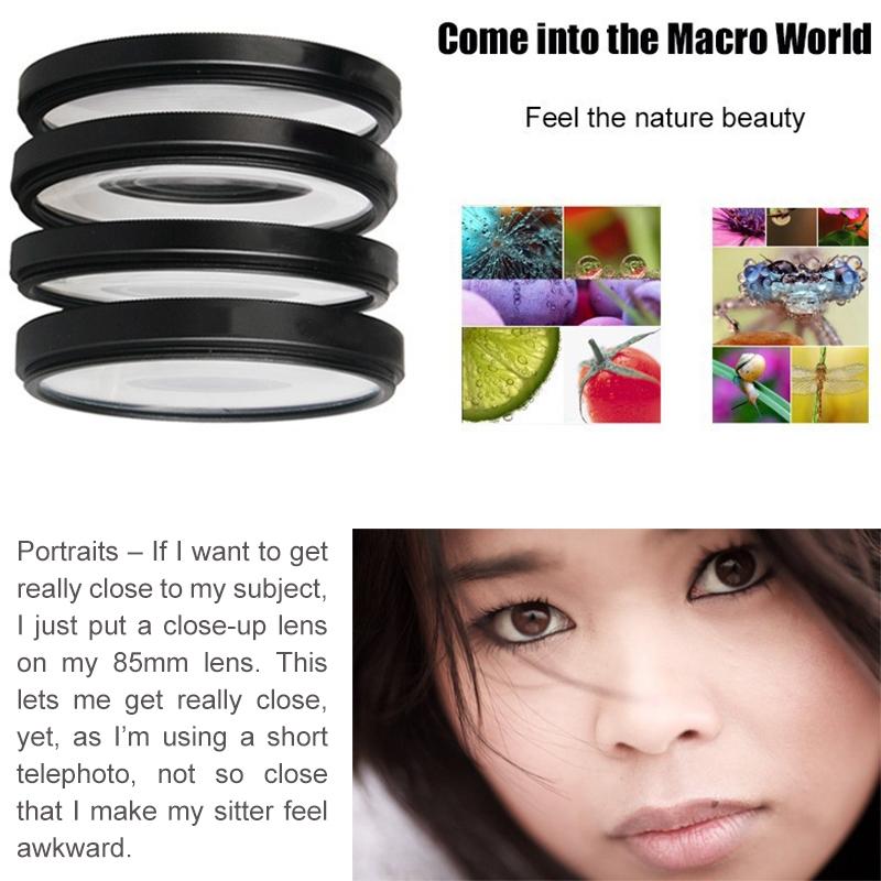 V562-8652-PLD-S-202508271932-03 58mm Close Up Lens Filter Set for Gopro Hero3 - 6-in-1 Macro Adapter Ring - Image 4