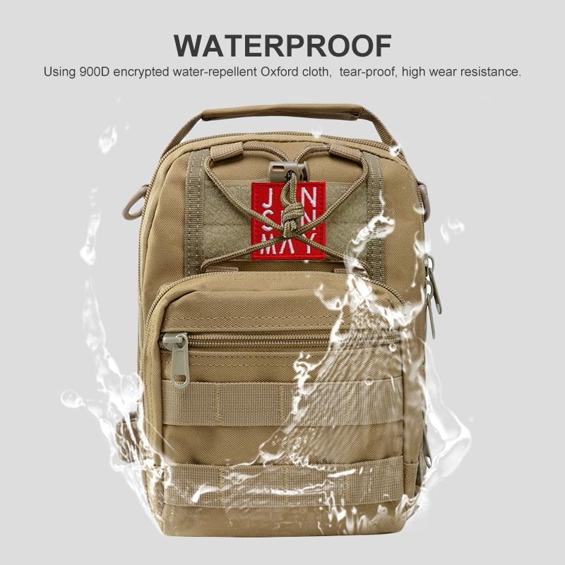 V562-A100168100AYS-202508282246-03 Waterproof Crossbody Chest Pack For Outdoor Sports Lightweight & Durable - Khaki - Image 4