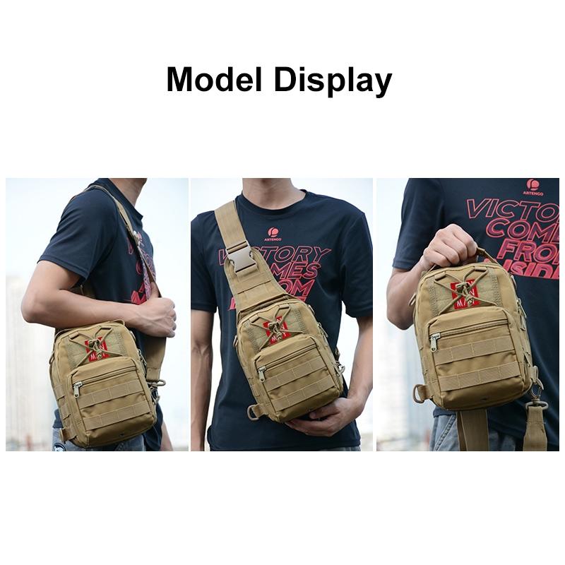 V562-A100168100AYS-202508282246-07 Waterproof Crossbody Chest Pack For Outdoor Sports Lightweight & Durable - Khaki - Image 8