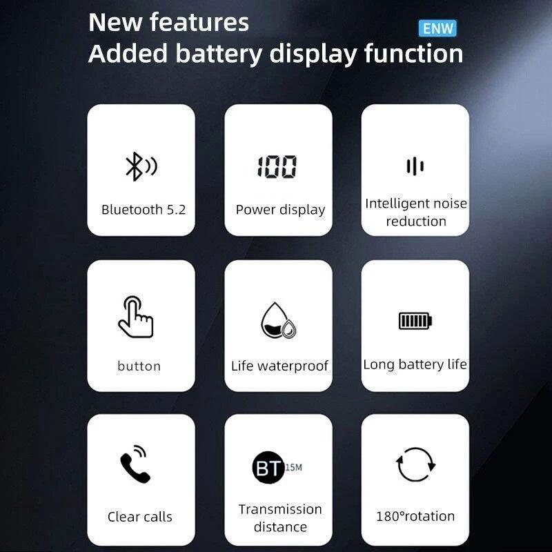 V562-A1003714060DBT-202508271141-06 Waterproof Bluetooth Earphones with Led Display - Black - Image 7