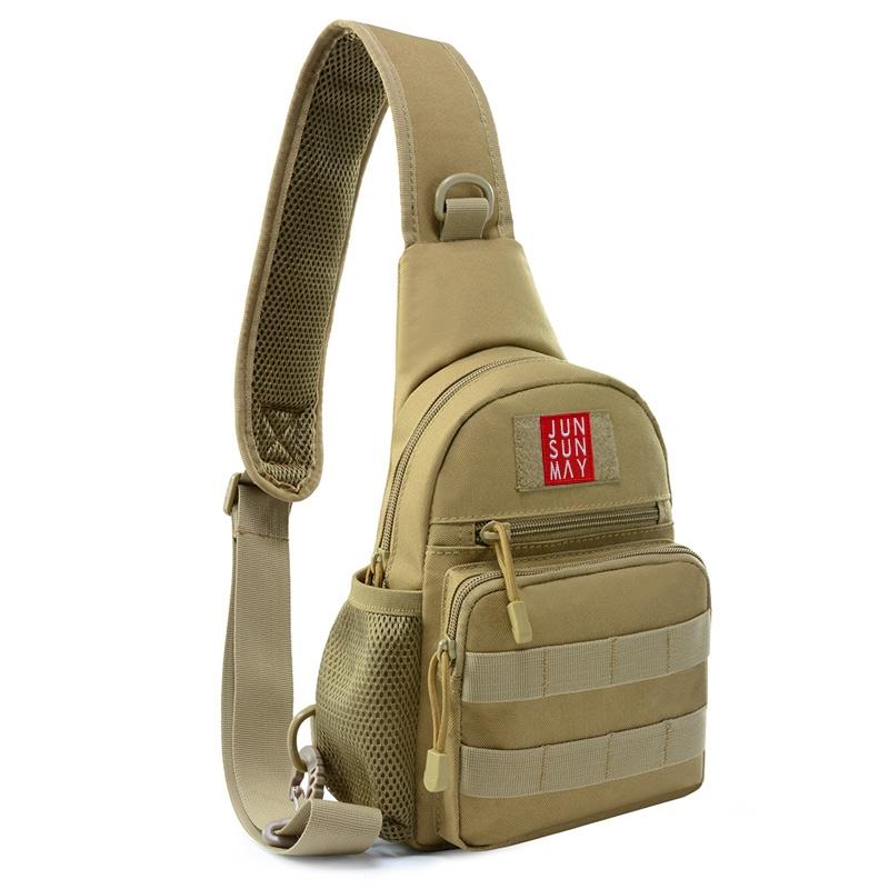 V562-A100758100AYS-202508290126-01 Waterproof Crossbody Chest Pack For Outdoor Sports Lightweight & Durable - Khaki - Image 2