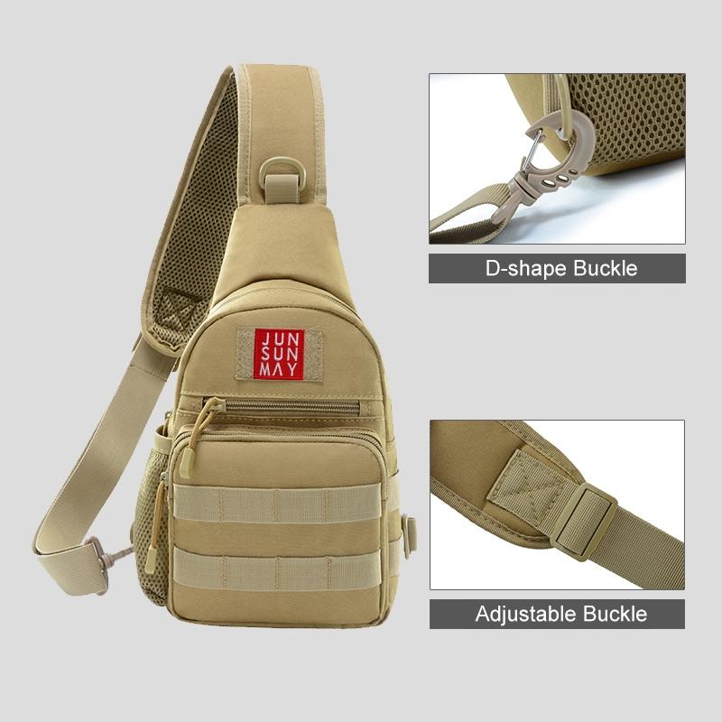 V562-A100758100AYS-202508290126-04 Waterproof Crossbody Chest Pack For Outdoor Sports Lightweight & Durable - Khaki - Image 5
