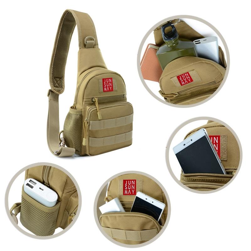 V562-A100758100AYS-202508290126-05 Waterproof Crossbody Chest Pack For Outdoor Sports Lightweight & Durable - Khaki - Image 6