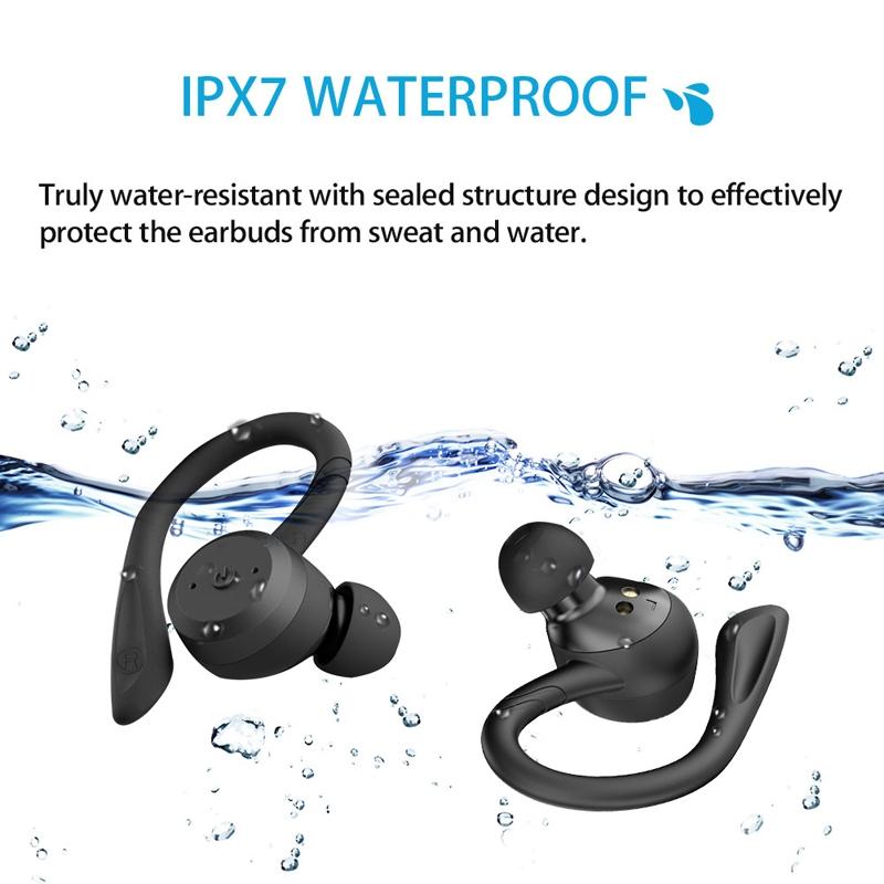 V562-A1014206750DBT-202508281031-03 Waterproof Tws Wireless Earphones for Sports - Ear-mounted - Black - Image 4