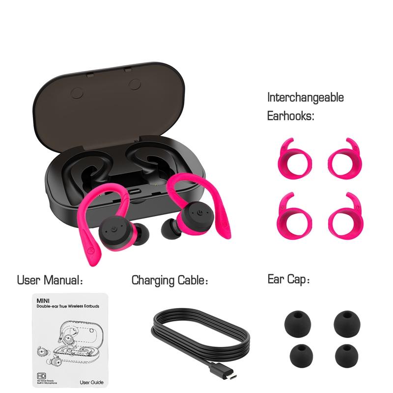 V562-A1014206750DBT-202508281031-07 Waterproof Tws Wireless Earphones for Sports - Ear-mounted - Black - Image 8