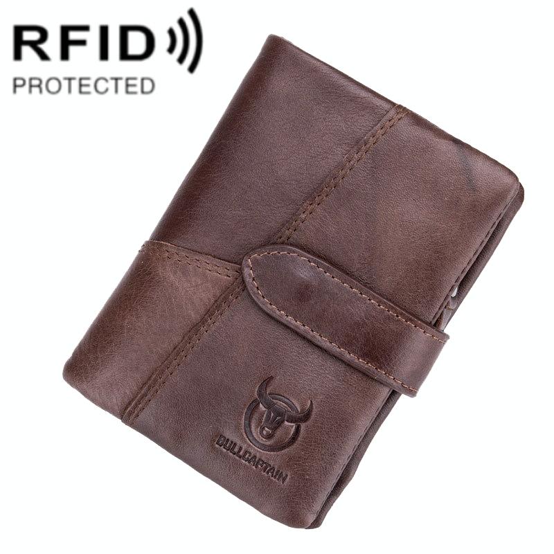 V562-A1027034060DBT-202508280854-00 Men Vertical Cowhide Wallet with Rfid Blocking - Coffee - Image 1