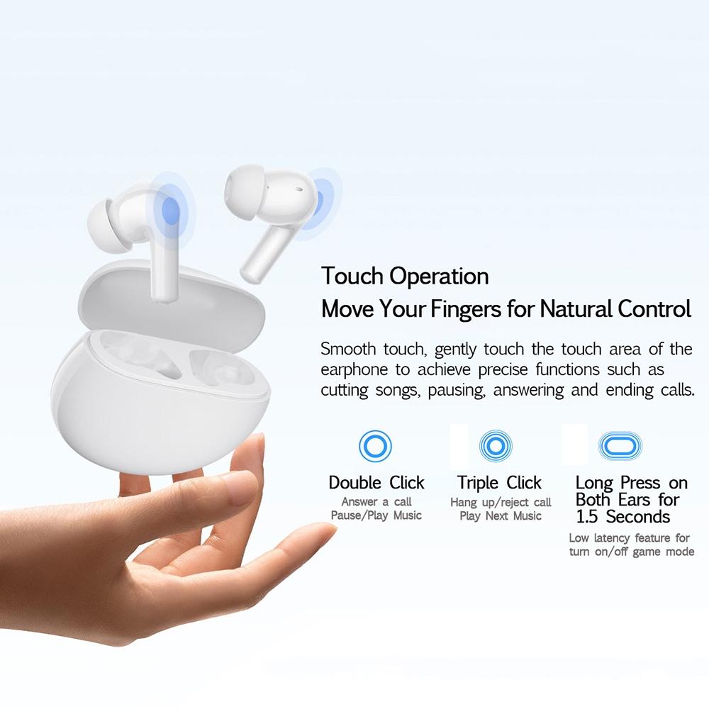 V562-A1029683060DBT-202508271116-03 Waterproof Redmi Buds 4 Vitality Wireless Earphone with Bluetooth Calling and Noise Reduction - White - Image 4