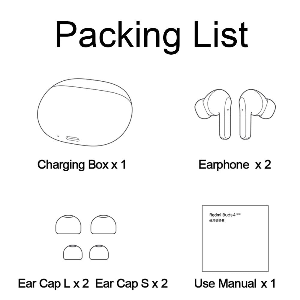 V562-A1029683060DBT-202508271116-07 Waterproof Redmi Buds 4 Vitality Wireless Earphone with Bluetooth Calling and Noise Reduction - White - Image 8