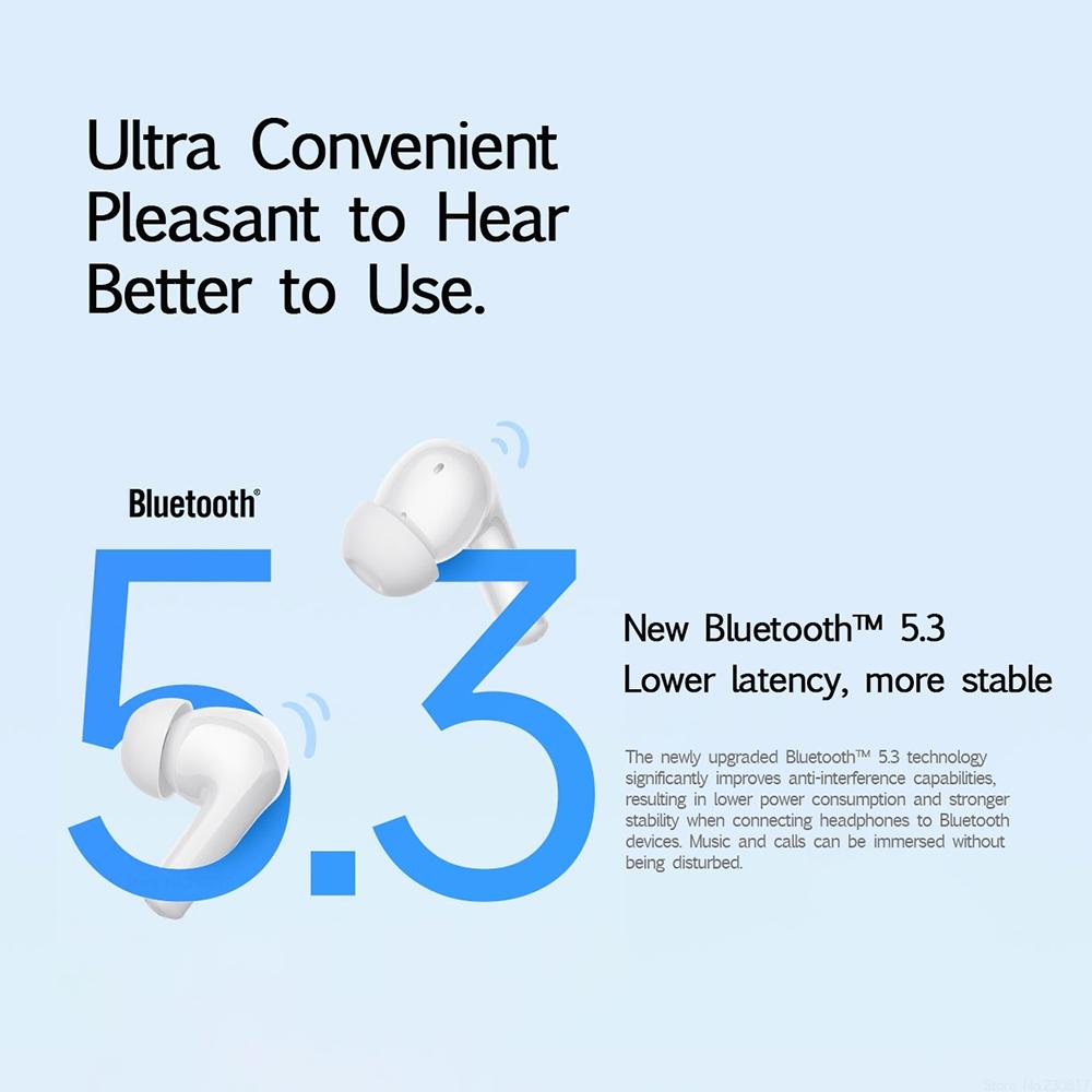 V562-A1029683060DBT-202508271116-15 Waterproof Redmi Buds 4 Vitality Wireless Earphone with Bluetooth Calling and Noise Reduction - White - Image 16