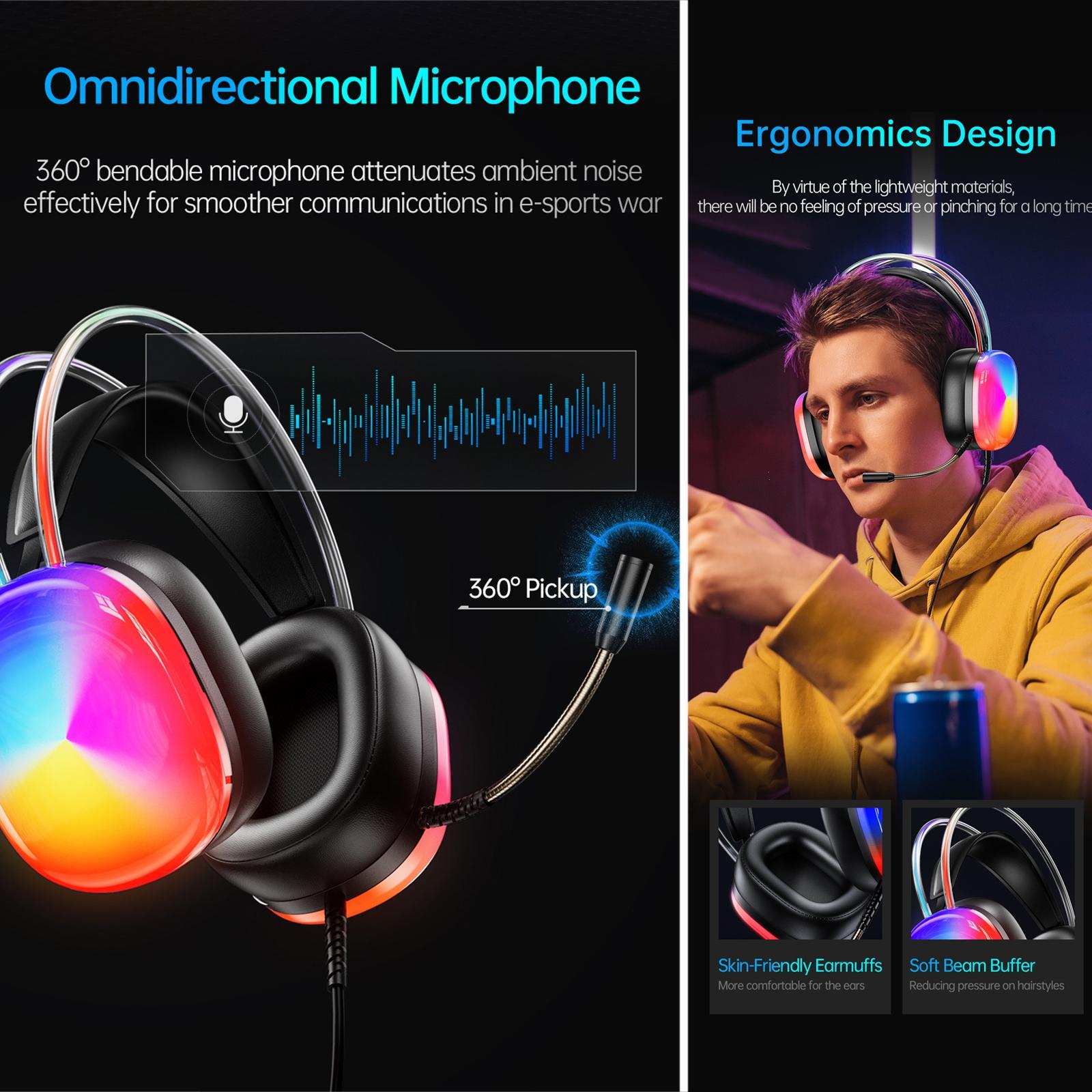 V562-A103205700ADE-202508292111-04 Pro Luminous Wired Headphones 2M Cable - Black - Image 5