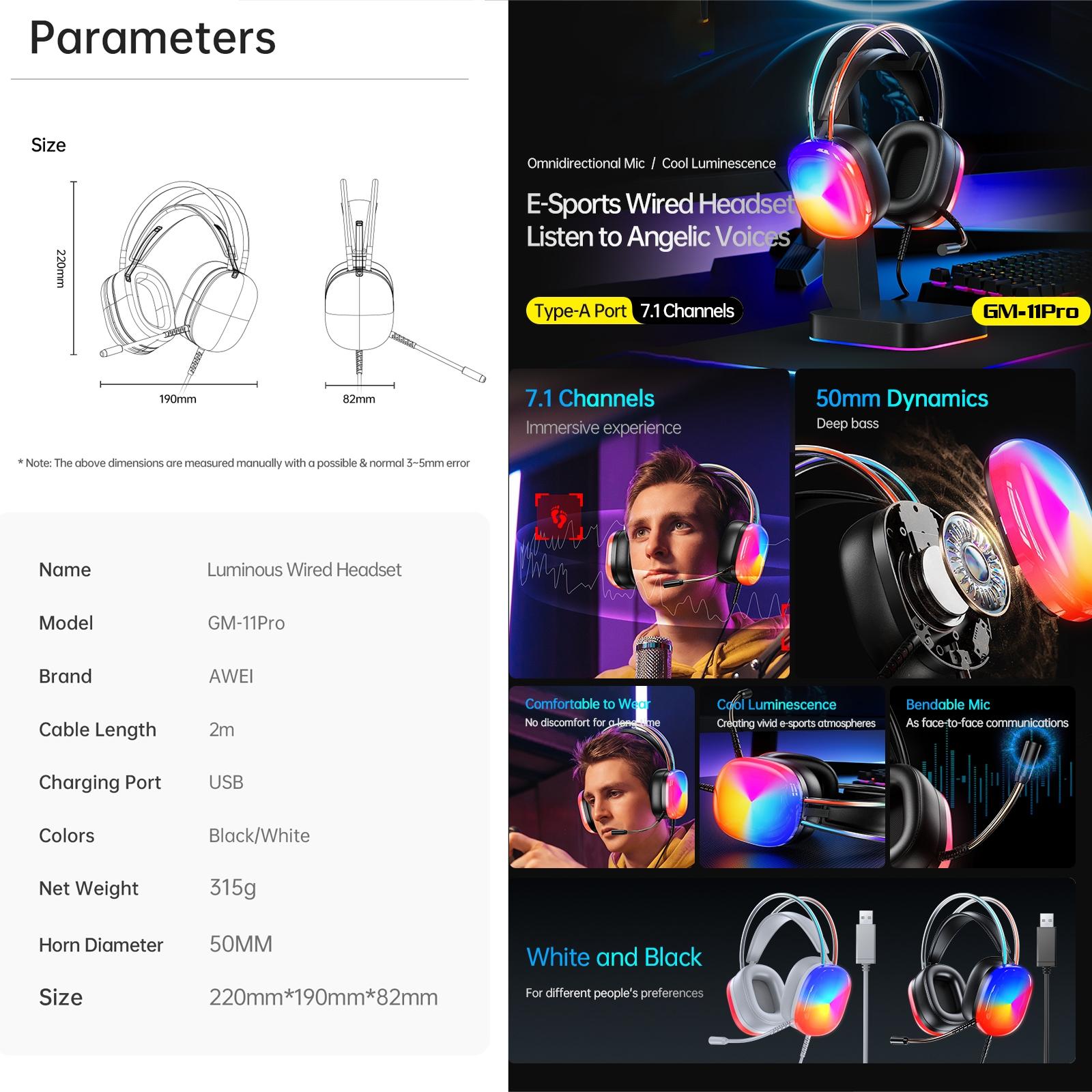 V562-A103205700ADE-202508292111-09 Pro Luminous Wired Headphones 2M Cable - Black - Image 10