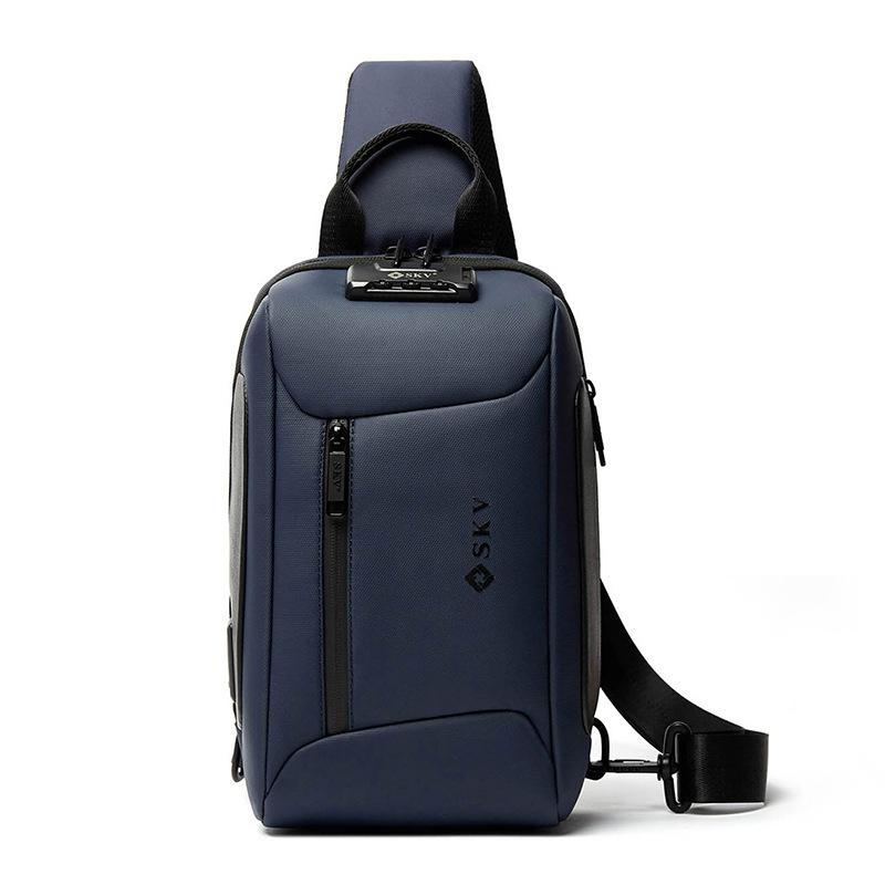 V562-A1033065060DBT-202508282336-00 Waterproof Anti Theft Men Crossbody Bag Business Casual Multifunctional - Blue - Image 1