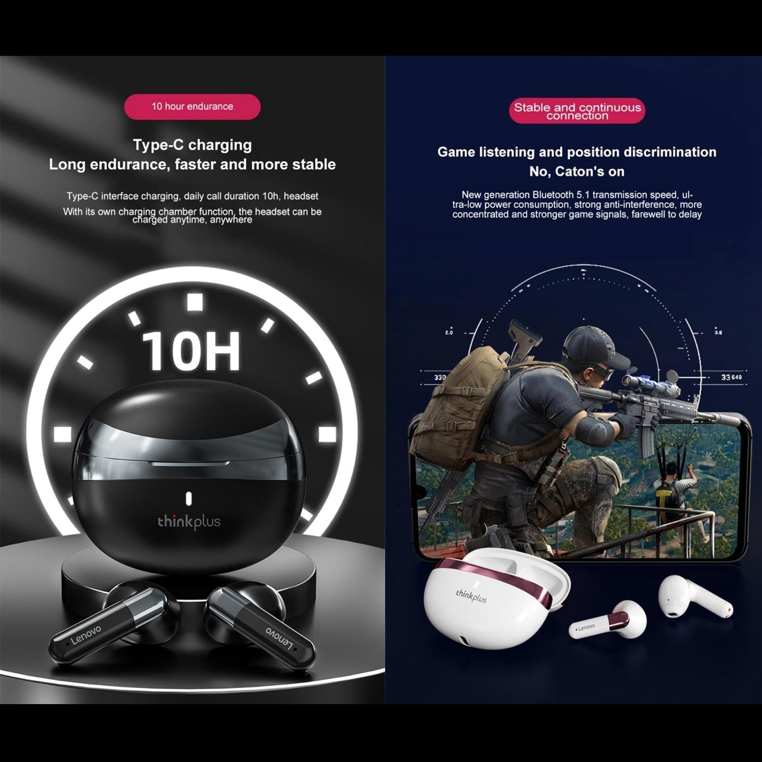 V562-A103378300ADE-202508271025-05 Wireless Bluetooth Earphones with Hd Mic - Black - Image 6