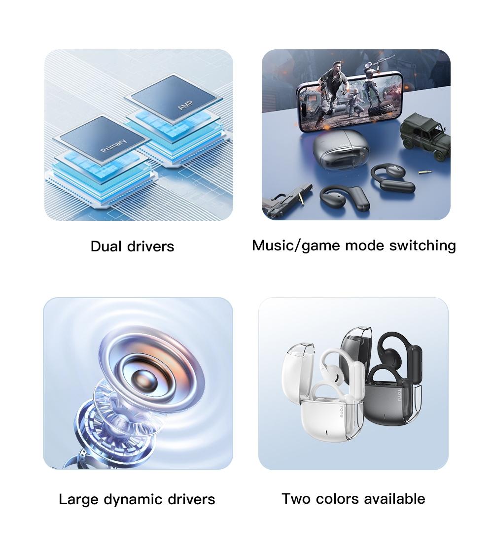 V562-A104809500ADE-202508281416-03 Wireless Bluetooth 5.0 Earphone - Ear-mounted - Dark Grey - Image 4