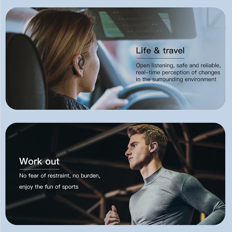 V562-A104809500ADE-202508281416-06 Wireless Bluetooth 5.0 Earphone - Ear-mounted - Dark Grey - Image 7