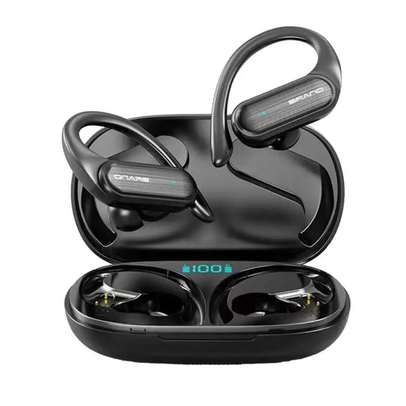 V562-A1061214060DBT-202508271125-01 Waterproof Wireless Bluetooth Earphones with Led Display - Black - Image 2