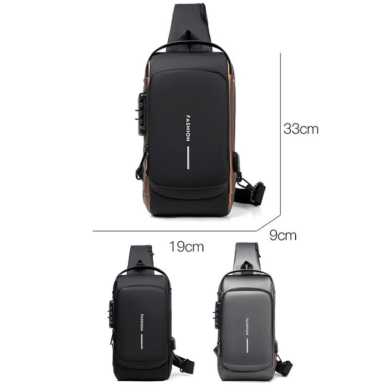 V562-A1072633060DBT-202508282340-02 Anti Theft Men Shoulder Bag With Usb Charging Port - Black - Image 3