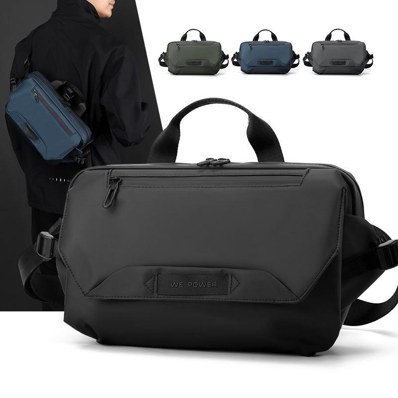 V562-A1074175060DBT-202508290004-02 3 Point Strap Men Cycling Chest Bag Anti Sway Design - Black - Image 3