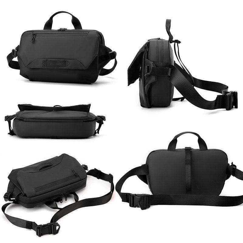 V562-A1074175060DBT-202508290004-04 3 Point Strap Men Cycling Chest Bag Anti Sway Design - Black - Image 5