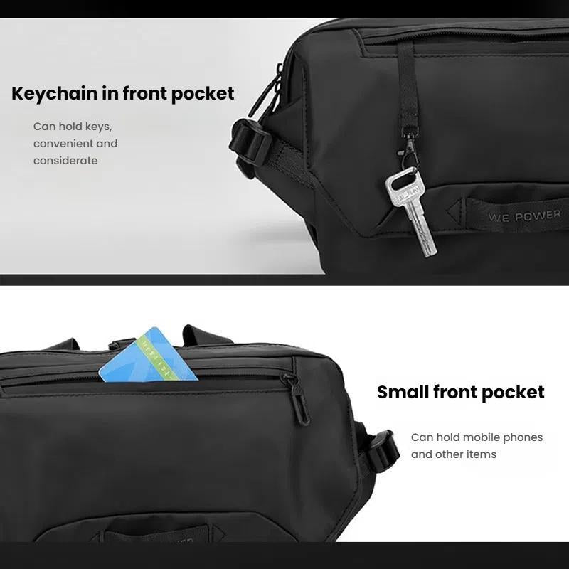 V562-A1074175060DBT-202508290004-08 3 Point Strap Men Cycling Chest Bag Anti Sway Design - Black - Image 9