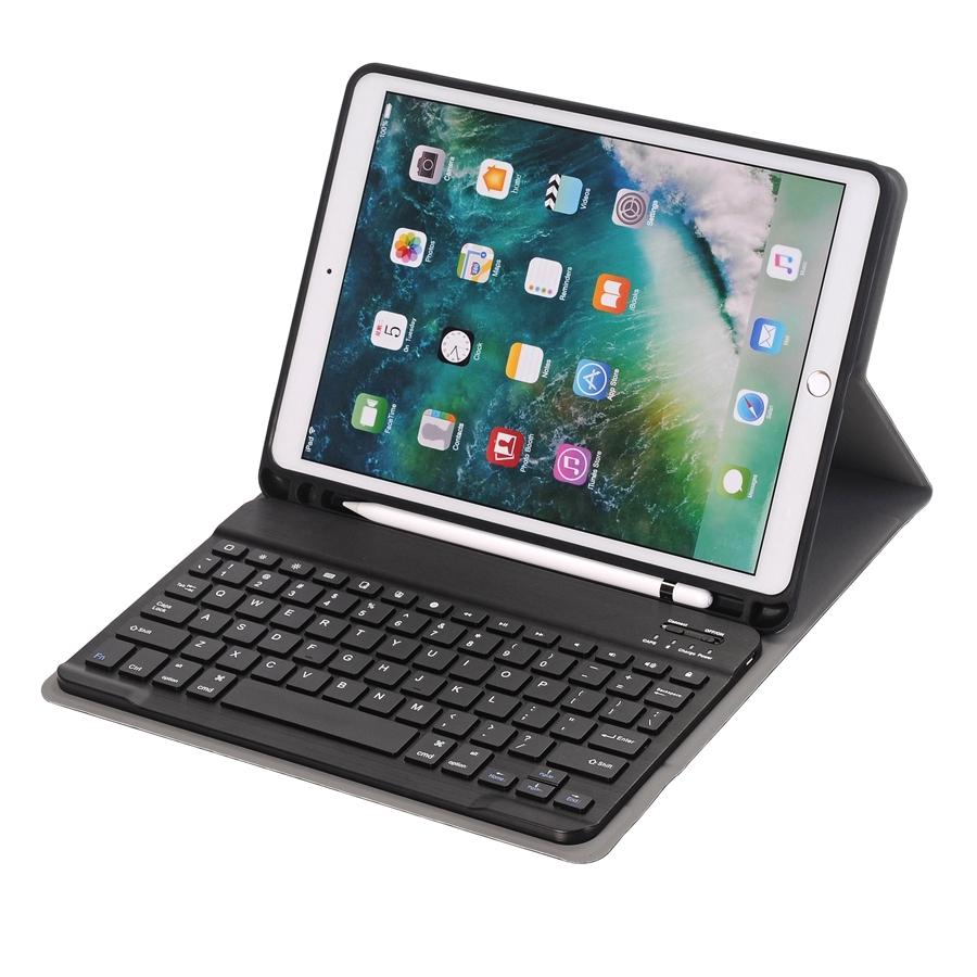 V562-A107730400ADE-202508290721-03 Bluetooth Keyboard Leather Tablet Case For Ipad Air 3 / Pro 10.5 / 10.2 - Detachable - Black - Image 4