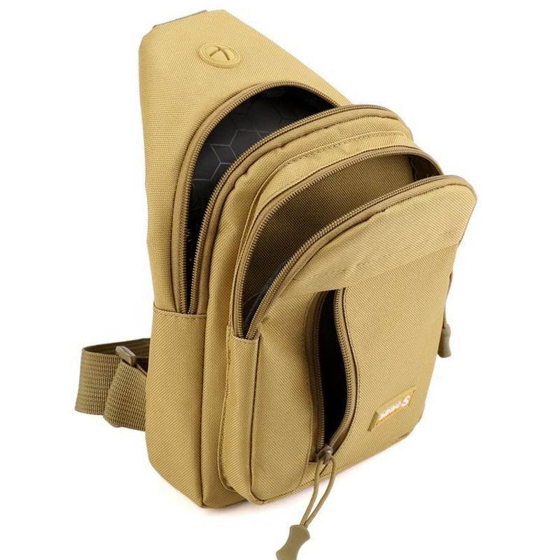 V562-A1083134060DBT-202508282354-03 Messenger Chest Bag Durable Oxford Cloth Shoulder Bag For Outdoor Activities - Khaki - Image 4