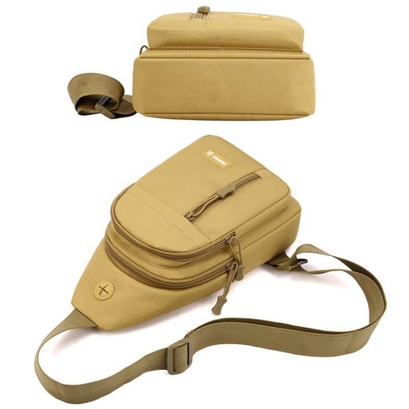 V562-A1083134060DBT-202508282354-05 Messenger Chest Bag Durable Oxford Cloth Shoulder Bag For Outdoor Activities - Khaki - Image 6