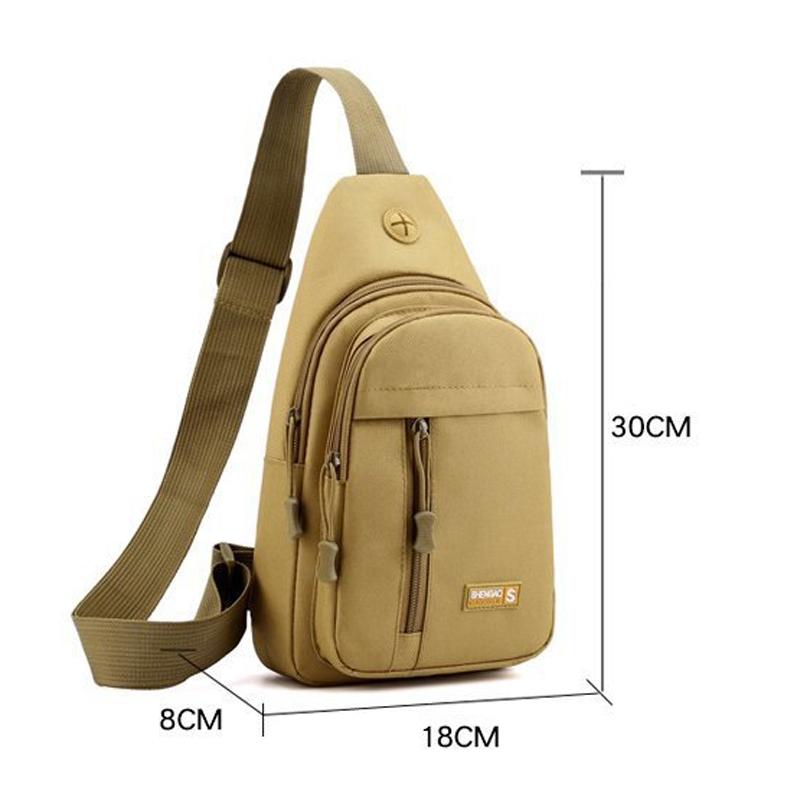 V562-A1083134060DBT-202508282354-06 Messenger Chest Bag Durable Oxford Cloth Shoulder Bag For Outdoor Activities - Khaki - Image 7