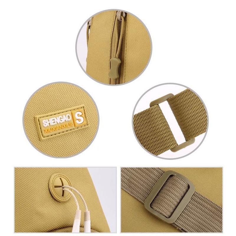V562-A1083134060DBT-202508282354-07 Messenger Chest Bag Durable Oxford Cloth Shoulder Bag For Outdoor Activities - Khaki - Image 8