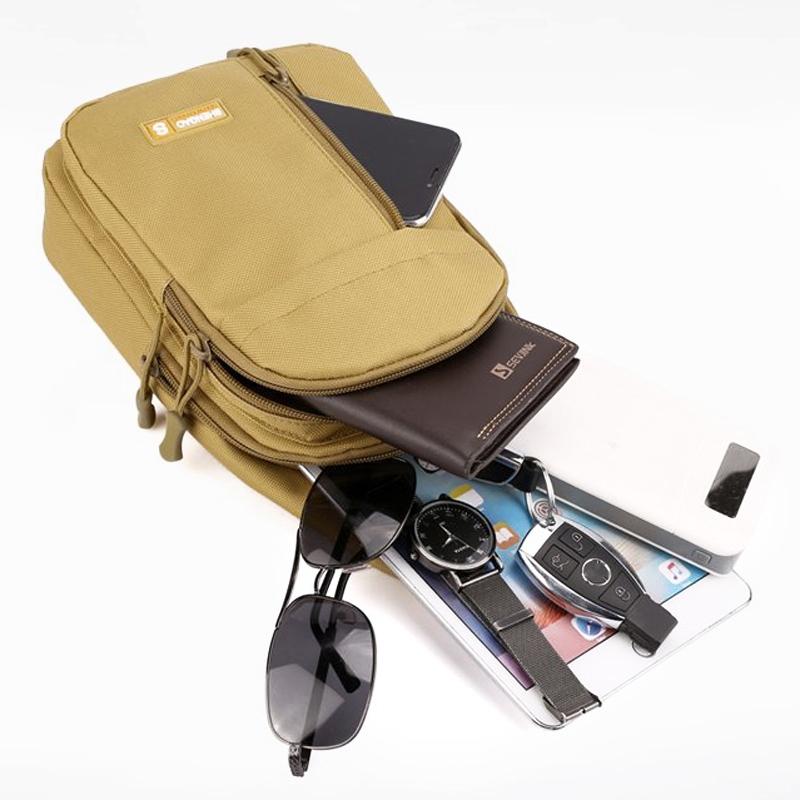 V562-A1083134060DBT-202508282354-08 Messenger Chest Bag Durable Oxford Cloth Shoulder Bag For Outdoor Activities - Khaki - Image 9