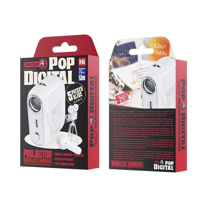 V562-A108931500ADE-202508281716-08 Wireless Bluetooth Earphones - Wk S28 Projections - Tws - White - Image 9