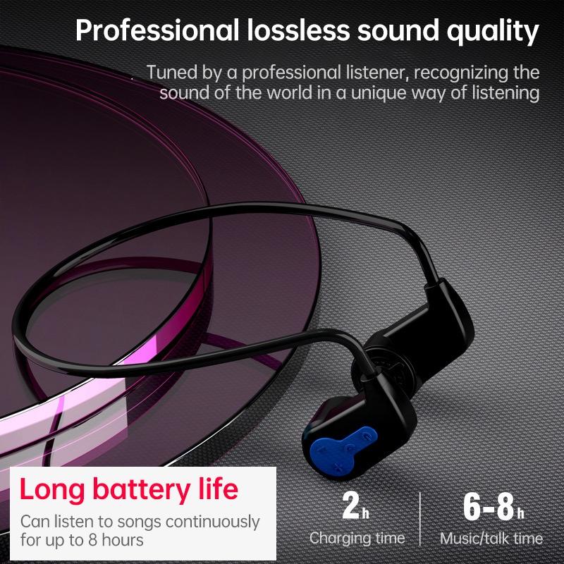 V562-A1091700550DBT-202508290135-07 Waterproof K3 Bone Conduction Bluetooth Headphones - 16gb Ram - Black - Image 8