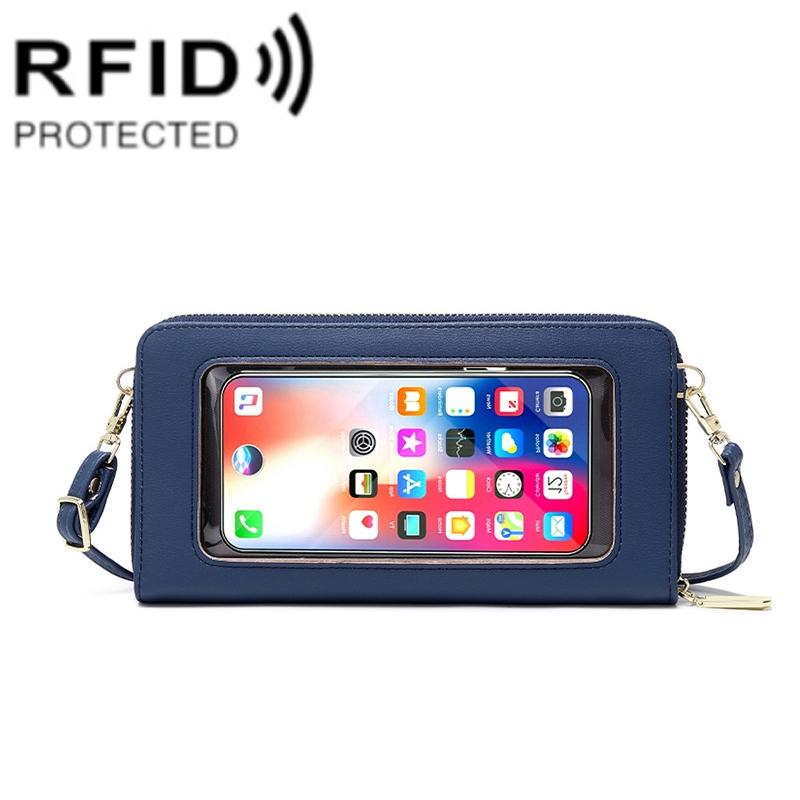 V562-A1098672060DBT-202508291220-10 Anti Theft Rfid Cross Body Phone Bag With Touch Screen - Black - Image 11