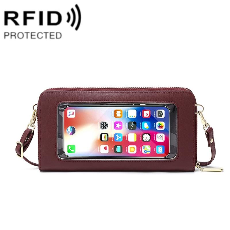 V562-A1098672060DBT-202508291220-12 Anti Theft Rfid Cross Body Phone Bag With Touch Screen - Black - Image 13