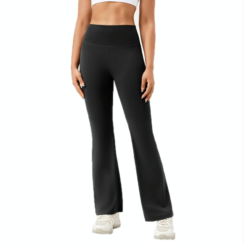 V562-A2021705060DBT-202508290436-00 High Waisted Elastic Yoga Flared Pants Size L - Black - M - Image 1