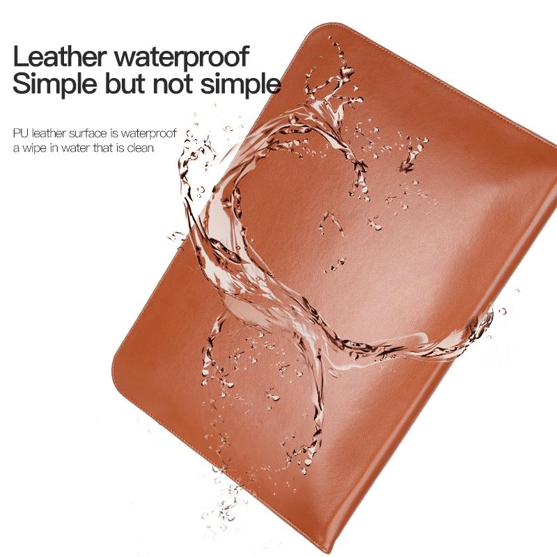 V562-A207899300ADE-202508290354-03 Leather Laptop Sleeve - Ultra-thin and Stylish - Black - Image 4