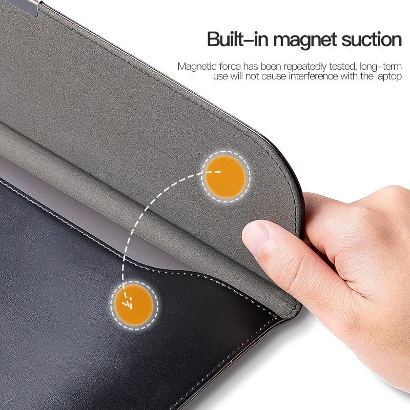 V562-A207899300ADE-202508290354-05 Leather Laptop Sleeve - Ultra-thin and Stylish - Black - Image 6