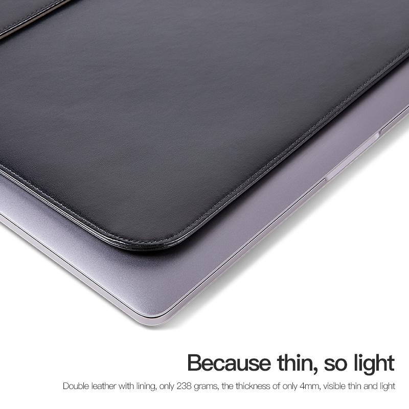 V562-A207899300ADE-202508290354-07 Leather Laptop Sleeve - Ultra-thin and Stylish - Black - Image 8