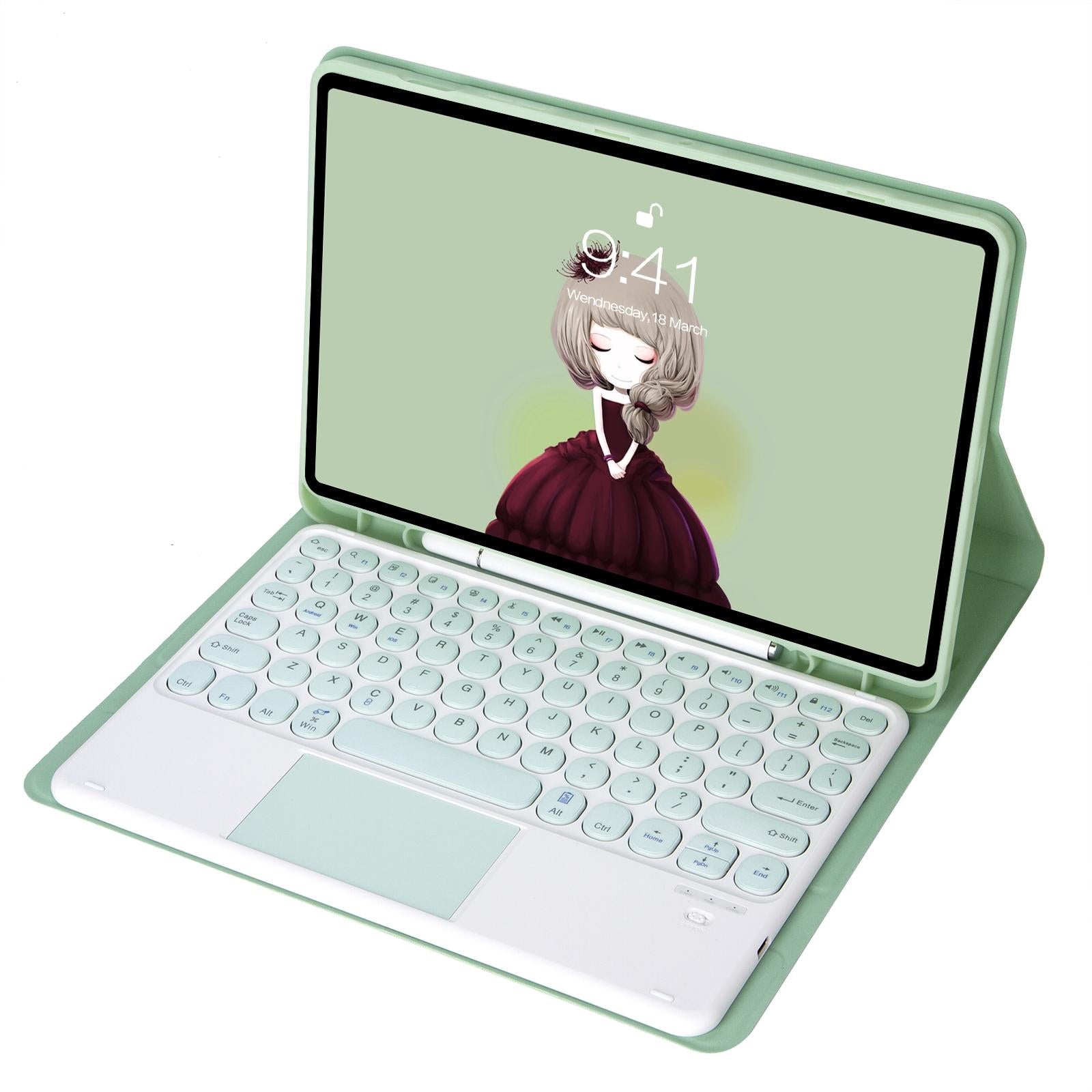 V562-A308394100ADE-202508290154-14 Detachable Bluetooth Keyboard Leather Case For Ipad 10.2 / Air 2019 / Pro 10.5 - Black - Eda001493803A - Image 15
