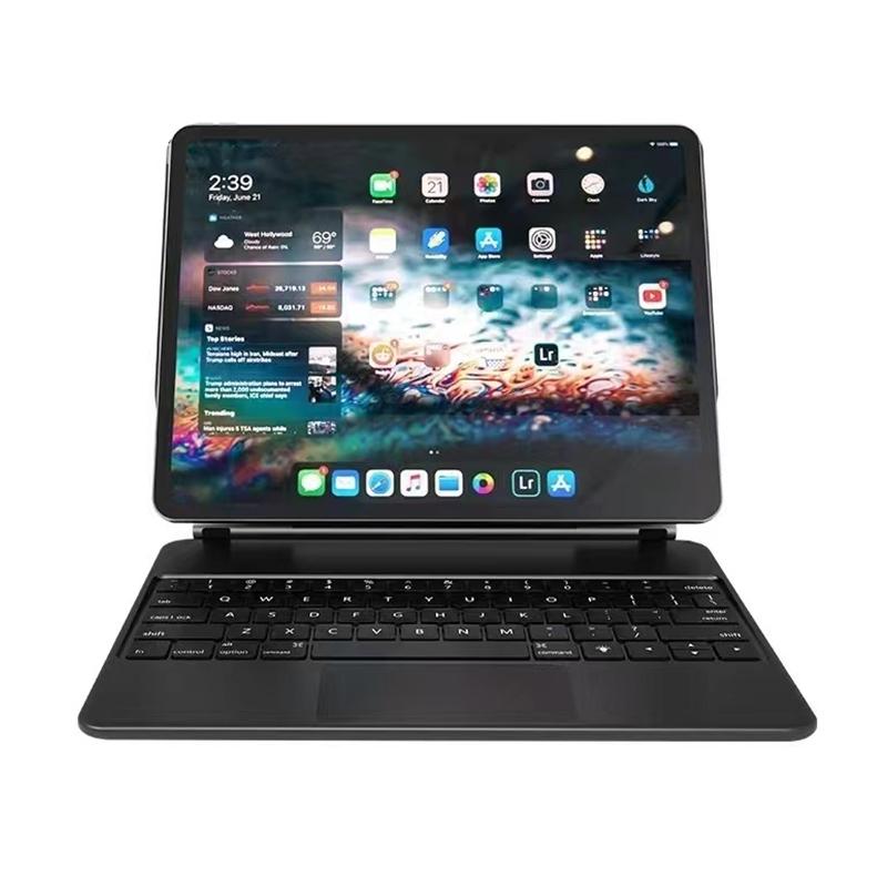 V562-A308859300ADE-202508290620-02 Bluetooth Keyboard Leather Case With Touch Pad - Bp129 - Black - Image 3